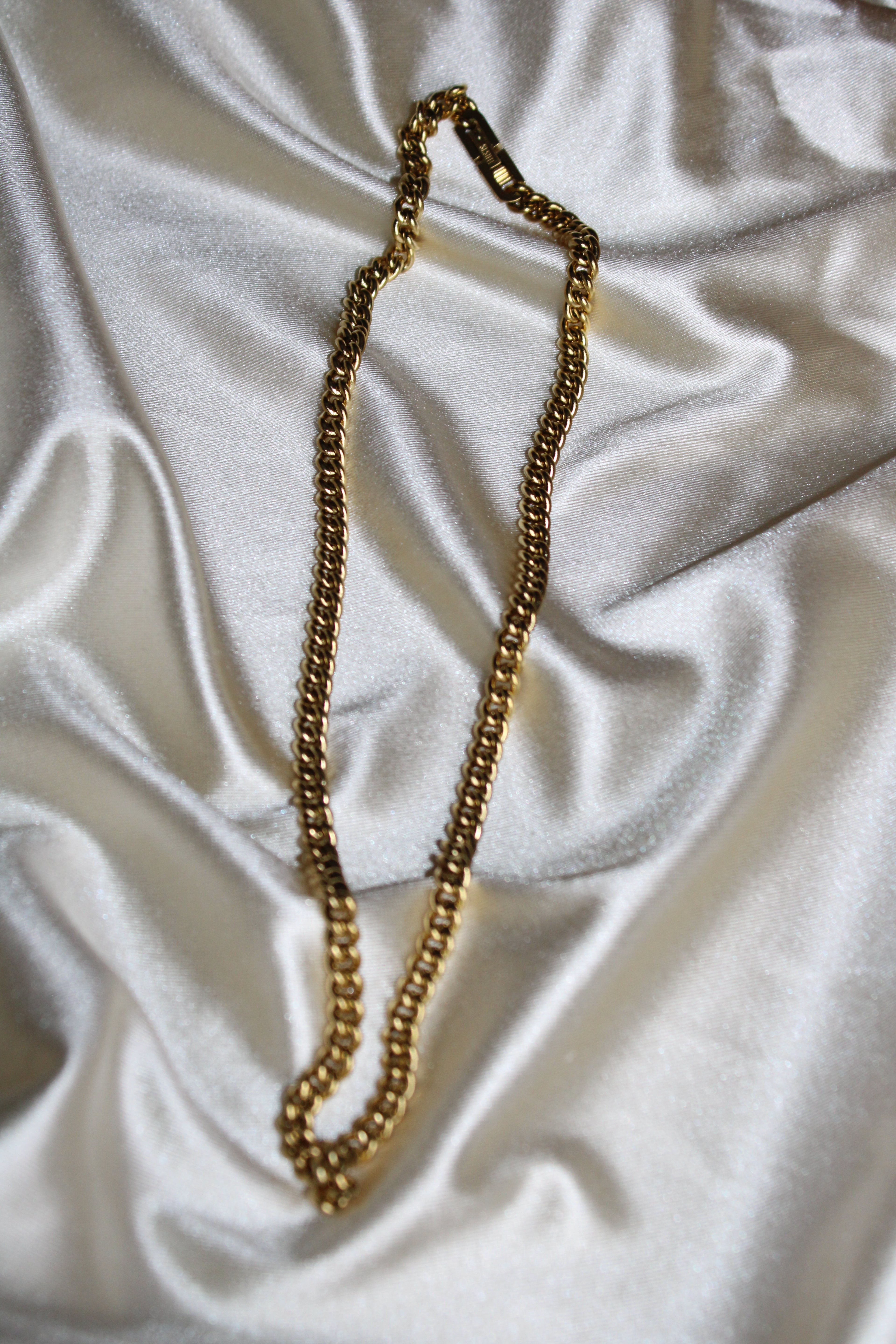 Stainless Steel Gold Cuban Link