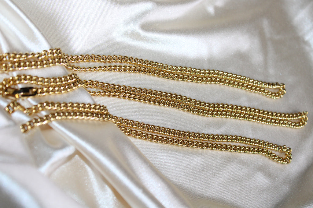 Stainless Steel Gold Cuban Link